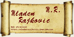 Mladen Rajković vizit kartica